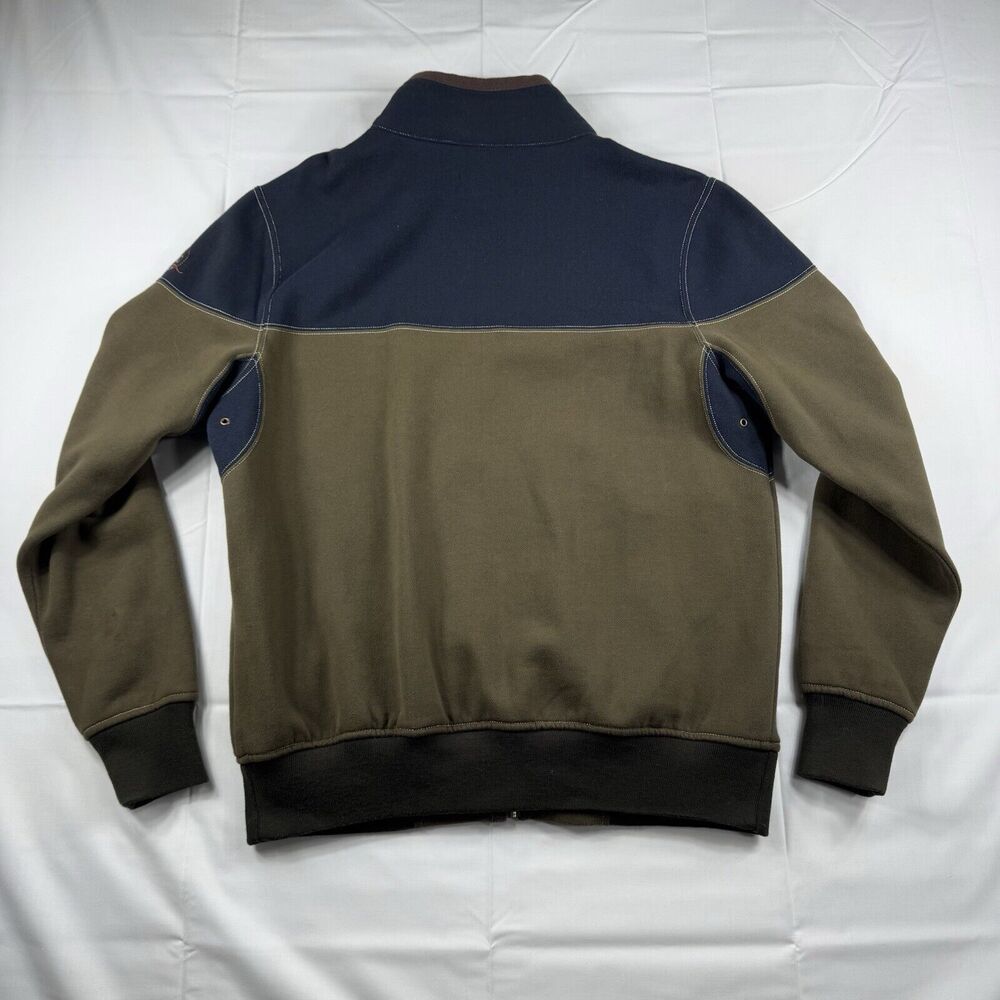 Carbon2Cobalt Jacket Men's M Fleece Full Zip Outdoors Casual Color Block Olive - Picture 3 of 13